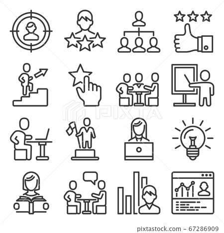 Business and Managing Skills Icons Set. Line Style Vector 67286909