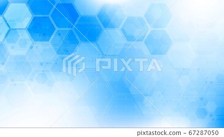 DNA digital, sequence, code structure with glow. Science concept and nano technology background. vector design. 67287050