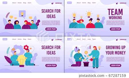 Effective business planning motivation webpage set 67287159