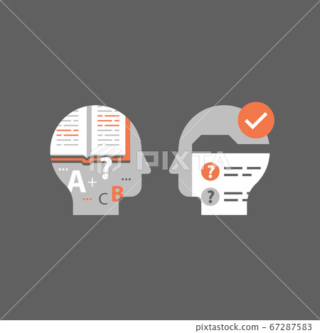 Education_two_head_1.eps - Stock Illustration [67287583] - PIXTA