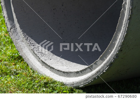 Gray concrete ring with shadow inside Gray concrete ring with shadow inside 67290680