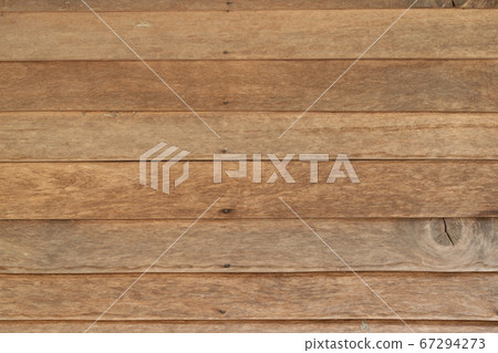 Horizontal stripes of wood plank brown texture of 67294273