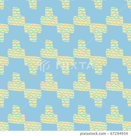 Geometric seamless pattern with T symbol shapes on 67294934