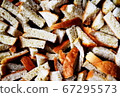 Finely chopped white bread crackers with a Golden 67295573