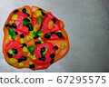 Pizza from children's clay is made with their own 67295575