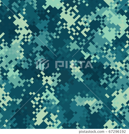 Seamless digital marine pixel camo texture vector for army textile print Seamless digital marine pixel camo texture vector for army textile print 67296192