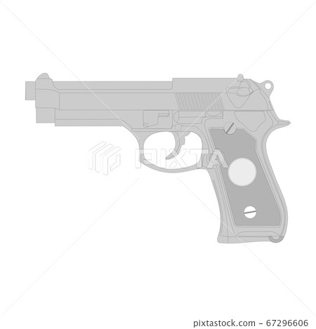 Gun vector illustration, isolation on a white background. 67296606