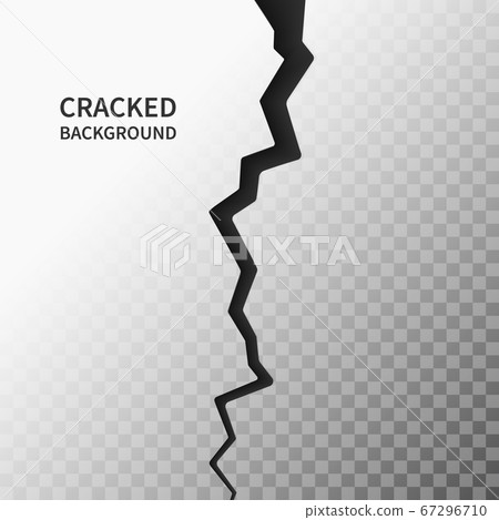 Cracked ground surface. Realistic crack texture on 67296710