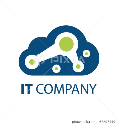 Vector logo of an it company, system integrations - Stock Illustration ...