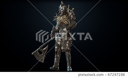 Skeleton, render 3D model on the background 67297286