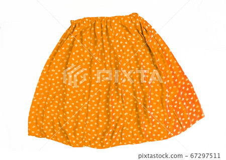 Bright colored fashionable summer floral skirt for women / girl, isolated on white / Stylish summer 67297511