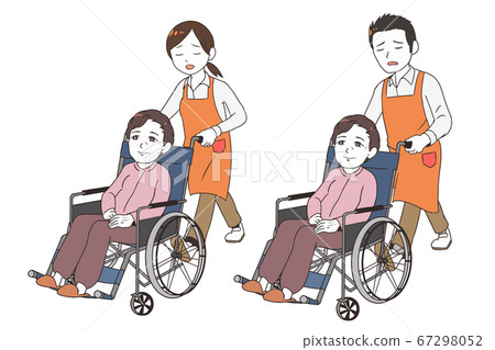 疲倦時照顧一名老婦的助手 67298052