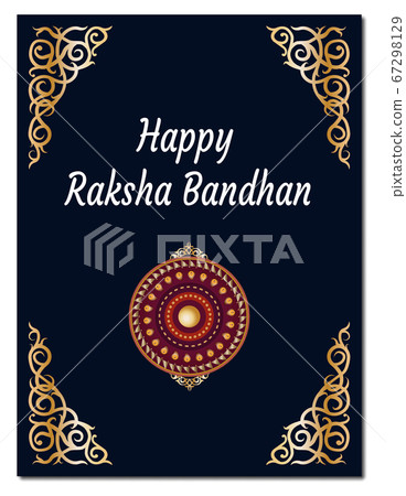 Raksha Bandhan Indian Religious Festival Background. Vector Illustration 67298129