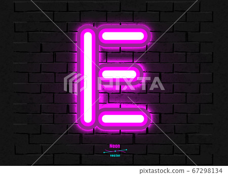 Vector Neon Letter 67298134
