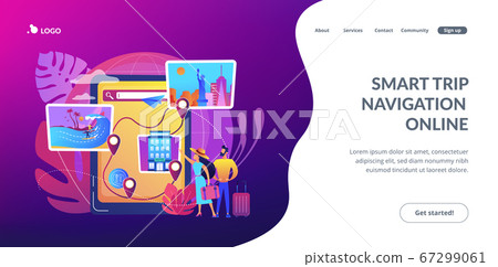 Tour navigator concept landing page Tour navigator concept landing page 67299061