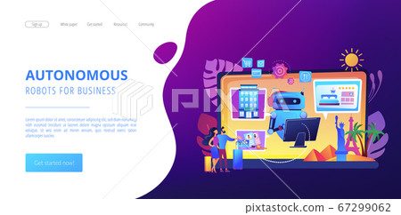 Smart hospitality industry concept landing page Smart hospitality industry concept landing page 67299062