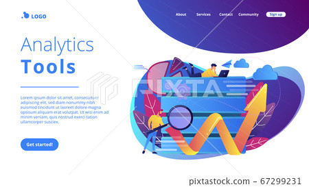 Big data toolsconcept landing page. 67299231