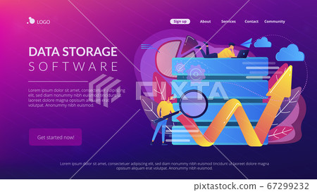 Big data toolsconcept landing page. Big data toolsconcept landing page. 67299232
