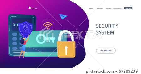 Security access cardconcept landing page. Security access cardconcept landing page. 67299239