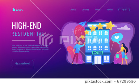 Boutique hotel concept landing page. Boutique hotel concept landing page. 67299580