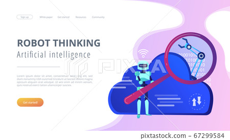 Cloud roboticsconcept landing page. Cloud roboticsconcept landing page. 67299584