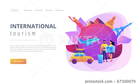 Global travelling concept landing page. Global travelling concept landing page. 67300070
