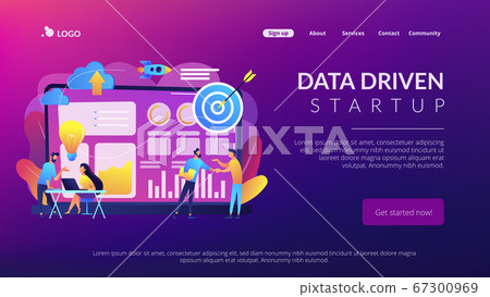 Data initiative concept landing page. Data initiative concept landing page. 67300969