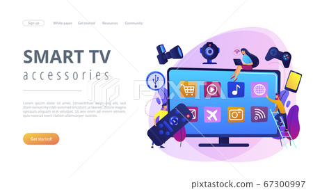 Smart TV accessories concept landing page. 67300997