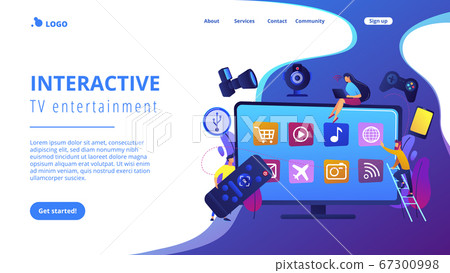 Smart TV accessories concept landing page. 67300998