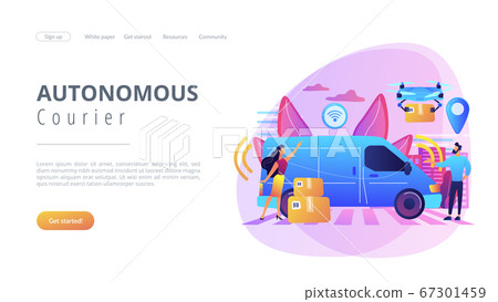 Autonomous courier concept landing page. 67301459