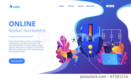 Sports games concept landing page. - Stock Illustration [67301516] - PIXTA