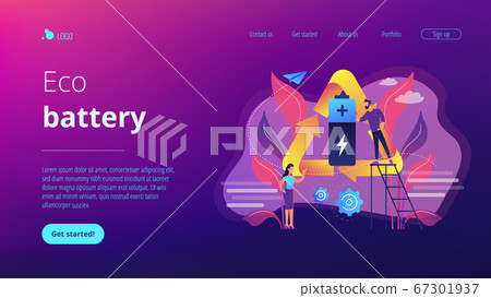 Eco battery concept landing page. 67301937