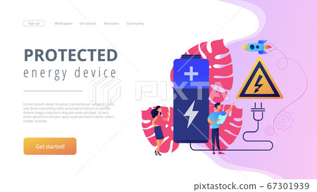 Safety battery concept landing page. 67301939