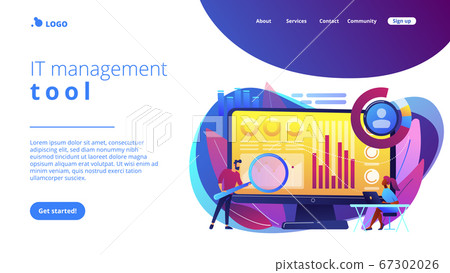 Financial management system concept landing page. Financial management system concept landing page. 67302026