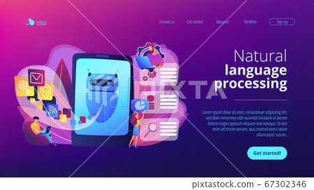 Natural language processing concept landing page. Natural language processing concept landing page. 67302346