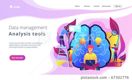 Business intelligence concept vector landing page. 67302776