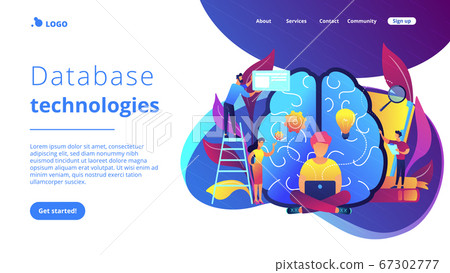 Business intelligence concept vector landing page. 67302777