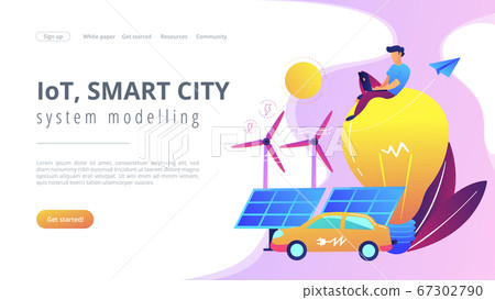 IoT, smart city and system modelling landing page. IoT, smart city and system modelling landing page. 67302790