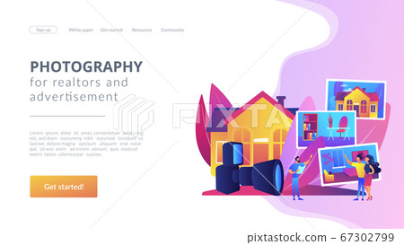 Real estate photography concept landing page Real estate photography concept landing page 67302799