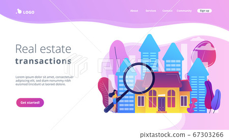 Real estate concept landing page. 67303266