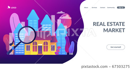 Real estate concept landing page. 67303275