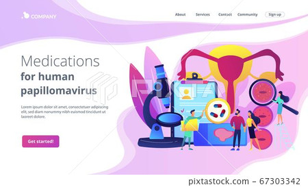 Human papillomavirus treatment concept landing pageation Human papillomavirus treatment concept landing pageation 67303342