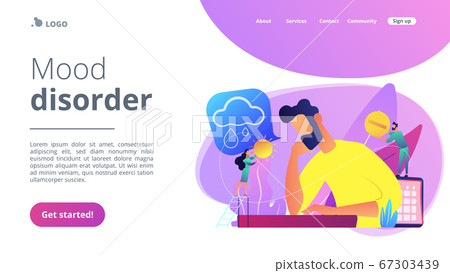 Seasonal affective disorder concept landing page. 67303439