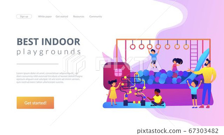 Playroom for kids concept landing page Playroom for kids concept landing page 67303482