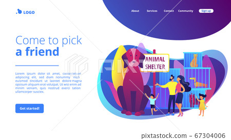 Animal shelter concept landing page 67304006