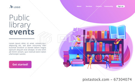 Public library concept landing page Public library concept landing page 67304074