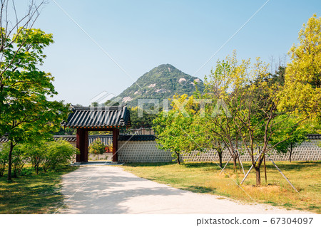 Gyeongbokgung Palace at summer in Seoul, Korea Gyeongbokgung Palace at summer in Seoul, Korea 67304097