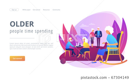 Activities for seniors concept landing page 67304149