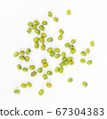 top view mung beans isolated on white background 67304383