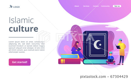 Islam concept landing page. 67304429